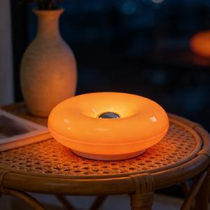 Luz de pared led con forma de donut, luz nocturna táctil para dormitorio, lámpara de escritorio atmosférica para sala de estar, pasillo y estudio, iluminación decorativa moderna