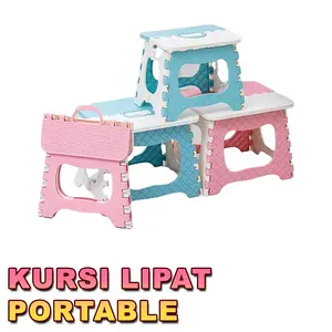 Kursi Lipat Mini Portable Multifungsi Bangku Plastik Anak Praktis -WD-2