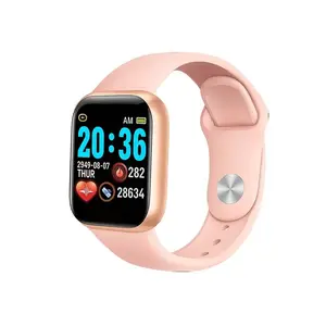 Smartwatch Mini Jam Tangan Pintar Bluetooth Dewasa Anak-Anak Fitur Pelacak Kebugaran Waktu Musik