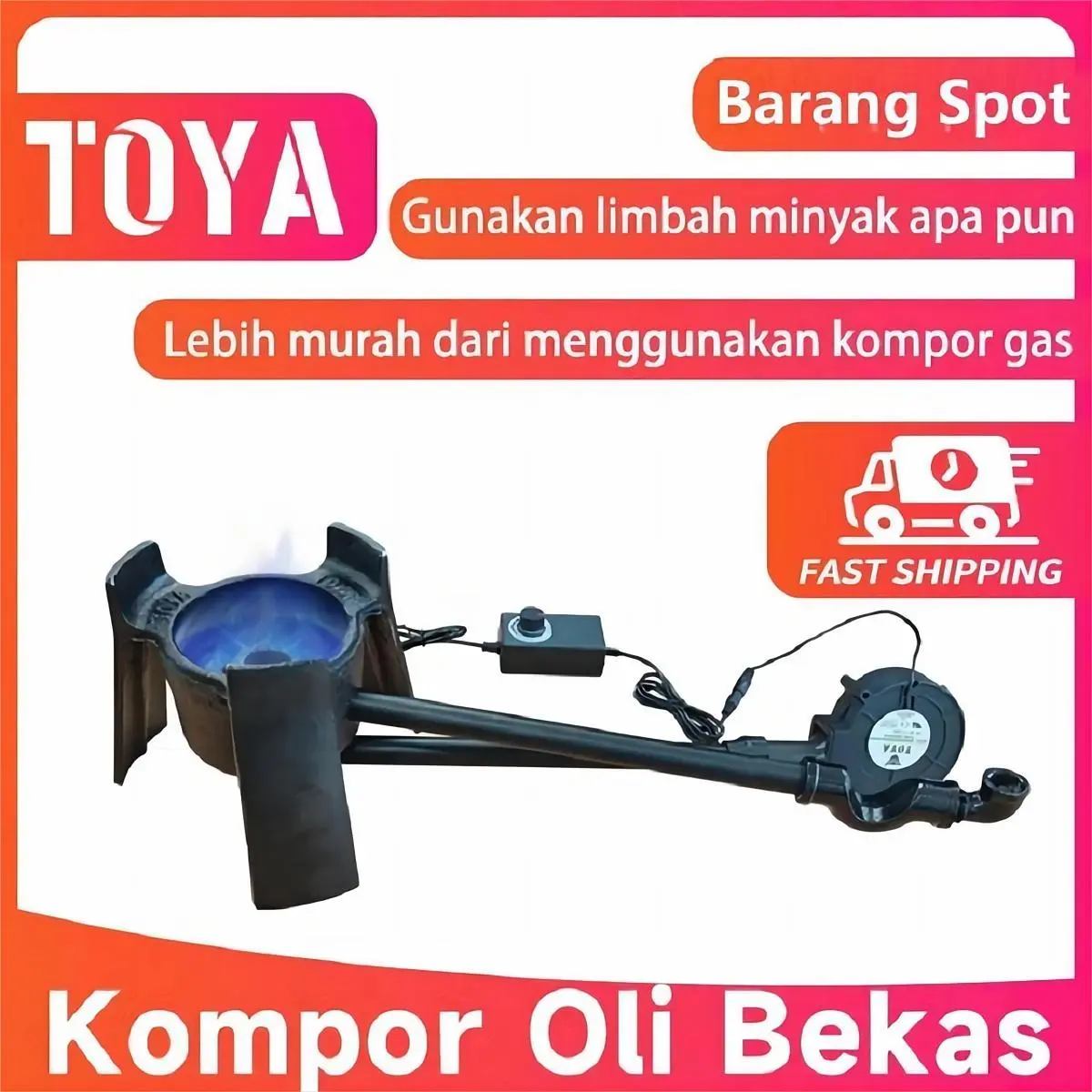 TOYA Kompor besi ulet nodular mini moon kompor oli api biru itidak berbau tungku untuk kompor oliminyak goreng