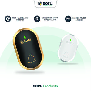 SORU - Bel Rumah Wireless Door Bell - Water Resistant 1 Receiver / 2 Receiver