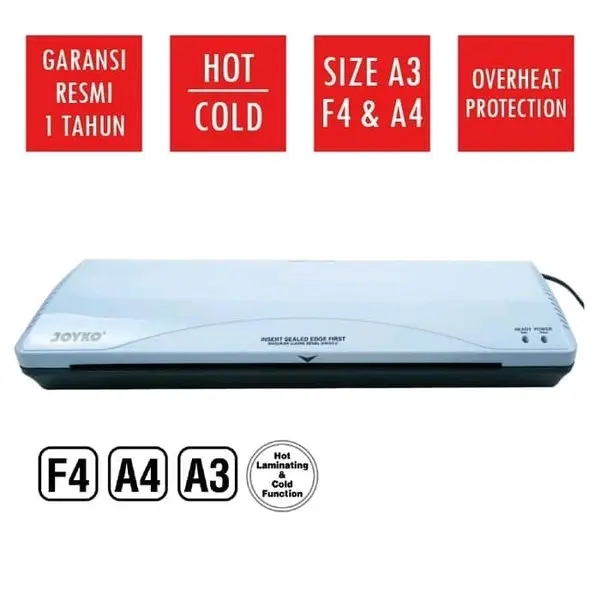 MESIN LAMINATING JOYKO LM03 SIZE A4 F4 & A3 - LAMINATOR LOW WATT LM0-3