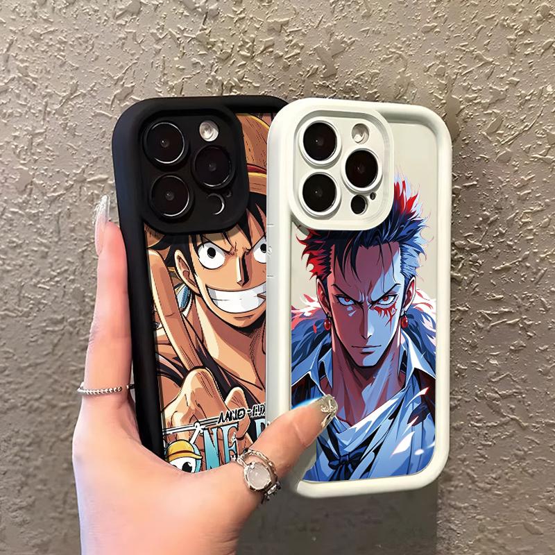 Casing Hp Untuk OPPO A5 A3s A12E Realme C1 Case pola Anime Luffy pelindung Kesing silikon Cesing Softcase kasing pria keren 5