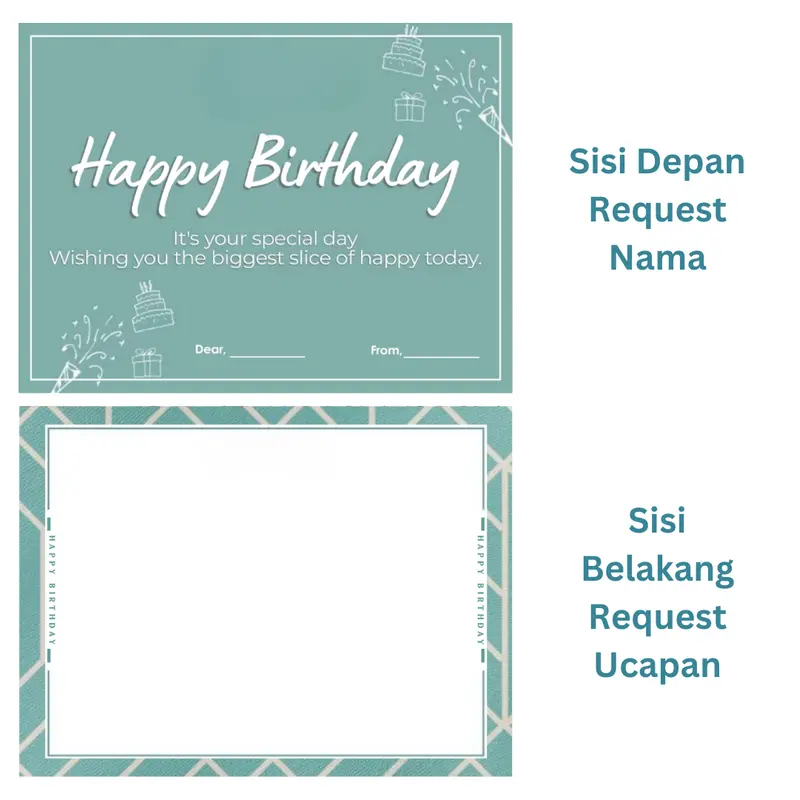 KARTU UCAPAN EKSTRA Greeting Card Gift Card Kartu Wedding Birthday Custom 3