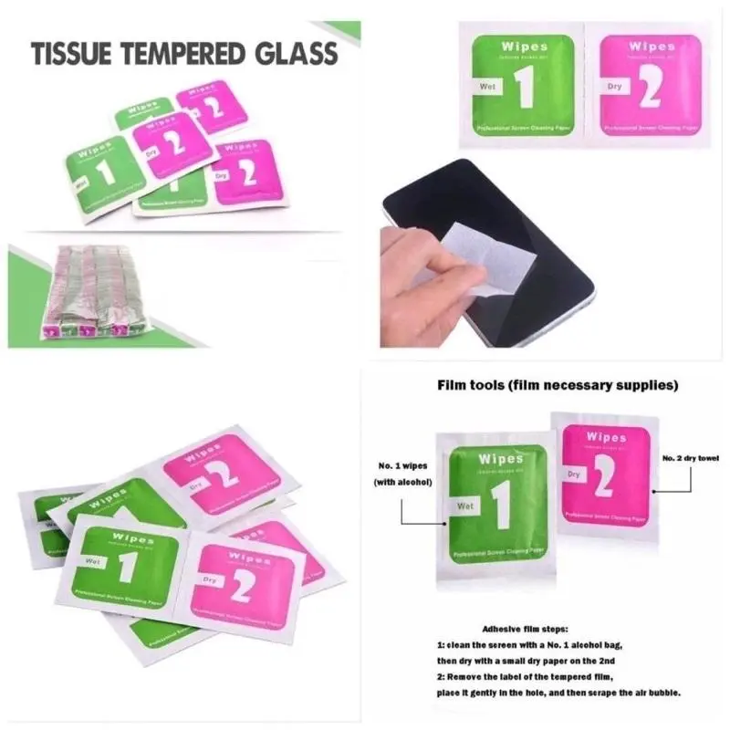 Tisu Tempered Glass Tissue Alkohol Pembersih Lcd 50 Pcs
