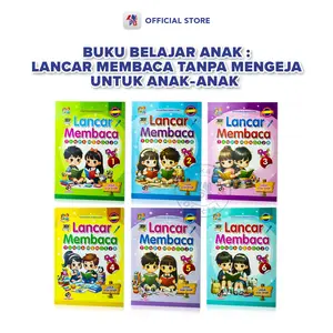 Buku Belajar Membaca Anak / Lancar Membaca Tanpa Mengeja 1 2 3 4 5 6 Untuk Anak - Anak / Dua Media / Lingkar Media LM - DM