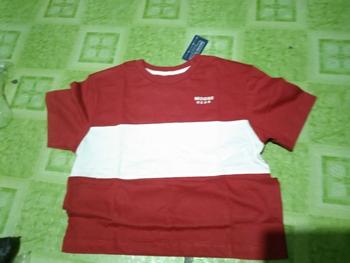 Product Review of Moose Gear Crimson Red Combi T-Shirt With Print Details (TS-P 14714) from M**️ 0