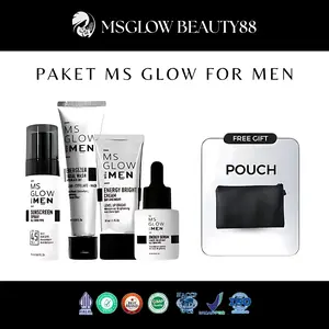 MS GLOW FOR MEN - Paket Skincare Pria Semua Jenis Kulit Bright Kulit Normal / Acne Berjerawat / Hydra Sensitif
