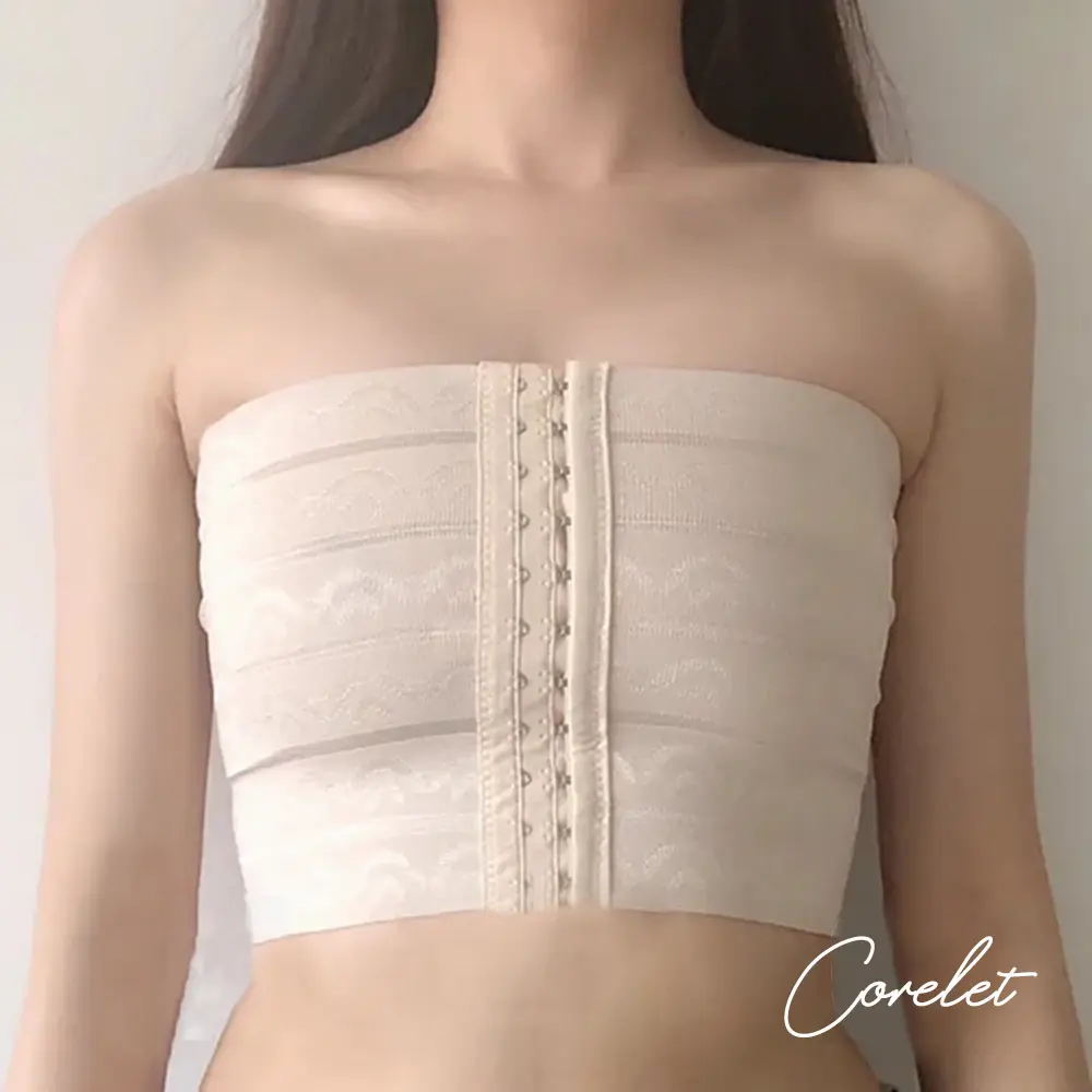 CORSELET Plus Size 3Xl Chest Binder With Hook Strapless Tomboy Bra Ftm Chest Binder For Lesbians For Women Men Big Boob Cover Supporter For Lesbian Pull Over Compression Breast Transgender Trans