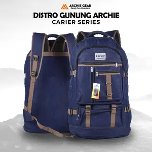 ARCHIE GEAR Tas Distro Gunung Pria Backpack Punggung Jumbo Cowok Muncak Travelling Mudik Awet Berkualitas Keren Kanvas Travel Carrier