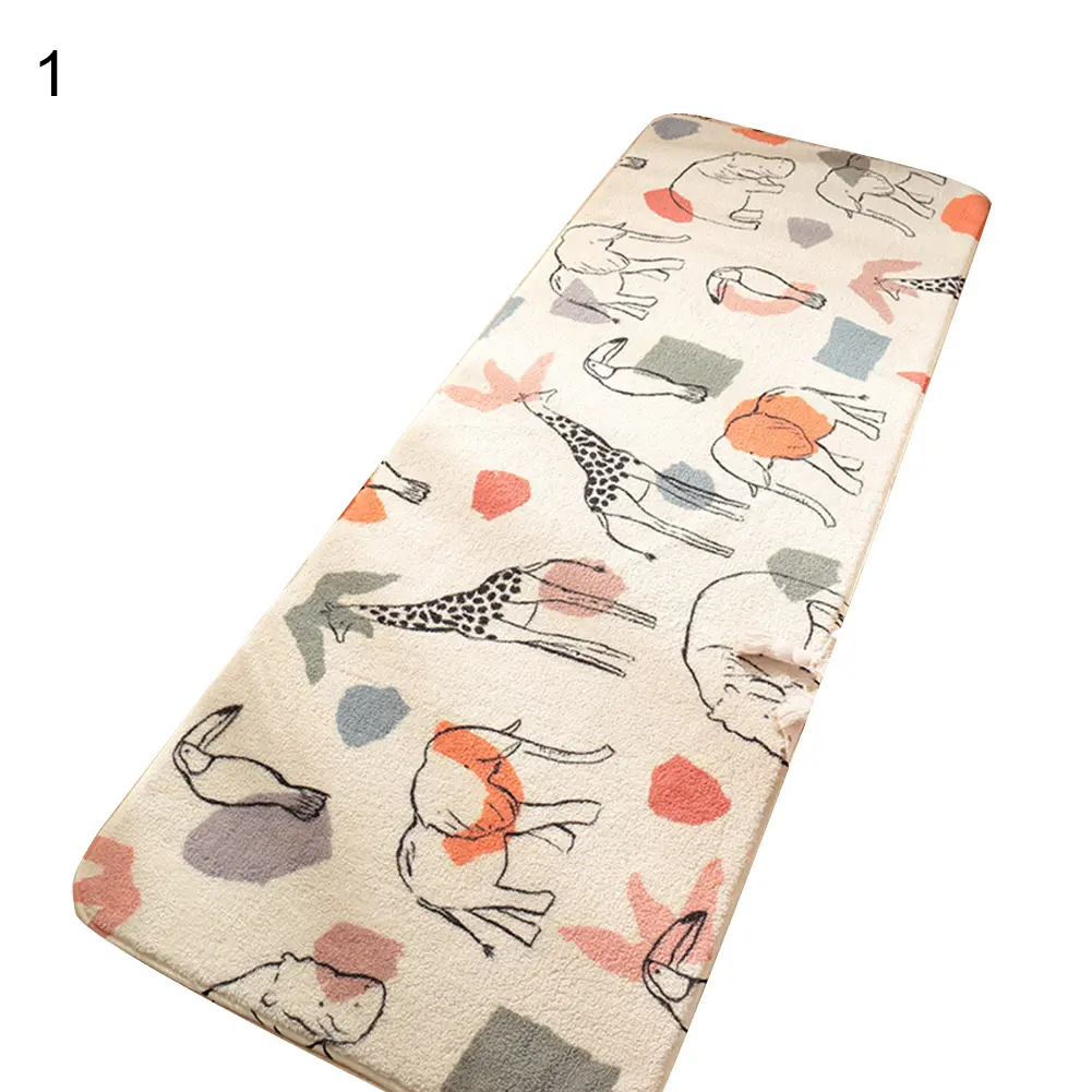 Eyuaseah Floral Print Anti Slip Carpet Floor Mat Rug Cushion Bedroom Living Room Decor