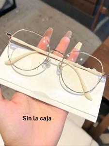 Lentes redondos ligeros para mujer, Lentes transparentes para lectura y uso de computadora, Diseño simple y elegante para mujeres y estudiantes