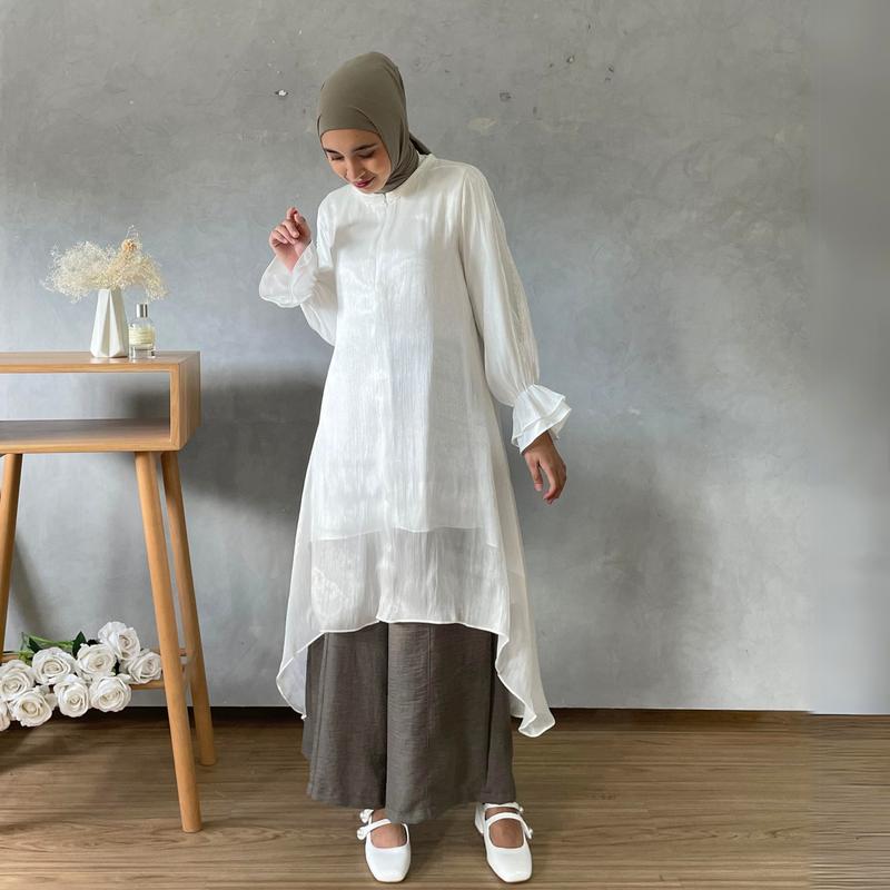 Eclemix Tunic Reya | Atasan Wanita Tunic Mewah Resleting Depan | Baju Pesta Kondangan 6