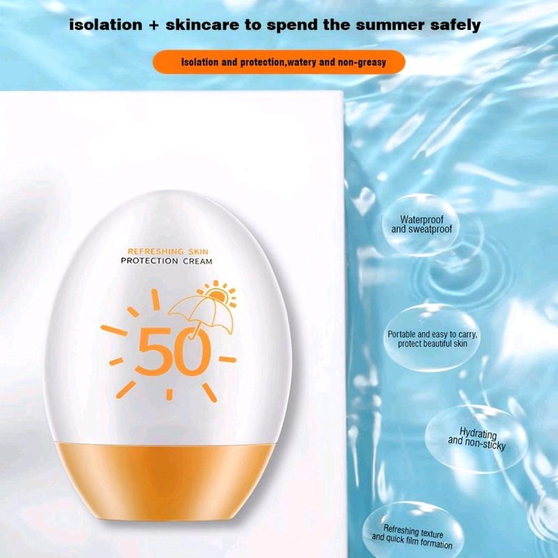 SPF 50 Sunscreen Whitening Sunblock Cream Wajah Dan Badan Sunscreen Sun Protect & Moisture Pelindung dari Sinar Matahari UV Protection Cream Tidak Lengket Tahan Air Double Whitening Lightweight Refreshing Mencegah Penuaan Dini 8