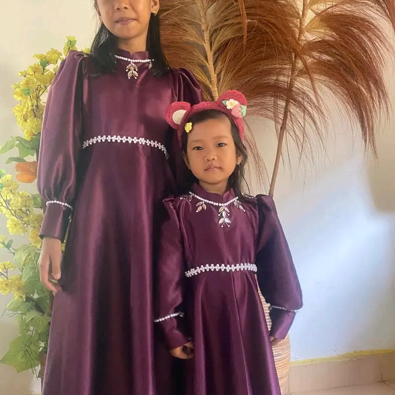 bella dress anak anak gamis anak klok mayung,baju couple,baju lebaran,baju kondangan anak perempuan Muslim Syari Pesta Wanita Ibu Remaja Mewah Cantik Nyaman Panjang Gaun Cewek 3