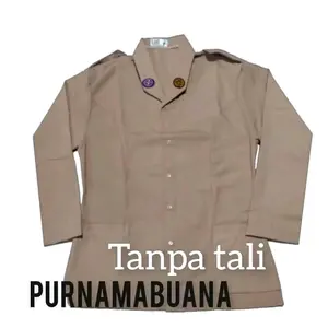 Baju seragam sekolah kemeja pramuka/penegak wanita TANPA TALI ukuran SMP SMA GURU Atasan Tebal
