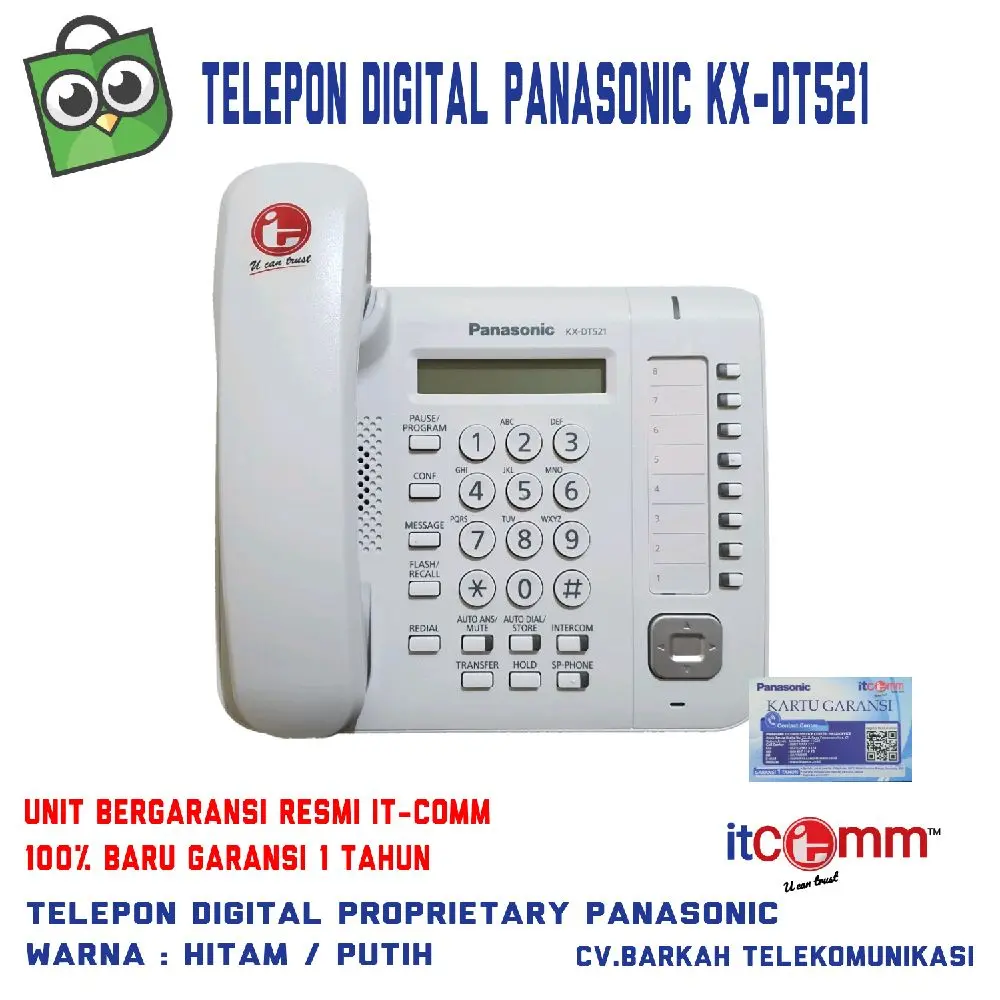 Panasonic Telepon Digital Propriety KX-DT521 Original Garansi 1 Tahun