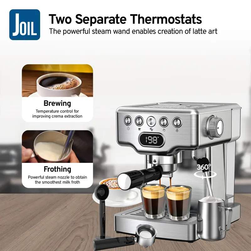 Joil Pressio Origin Espresso Machine Mesin Kopi Espresso Brewing Pressure 15 Bar - EP1 4