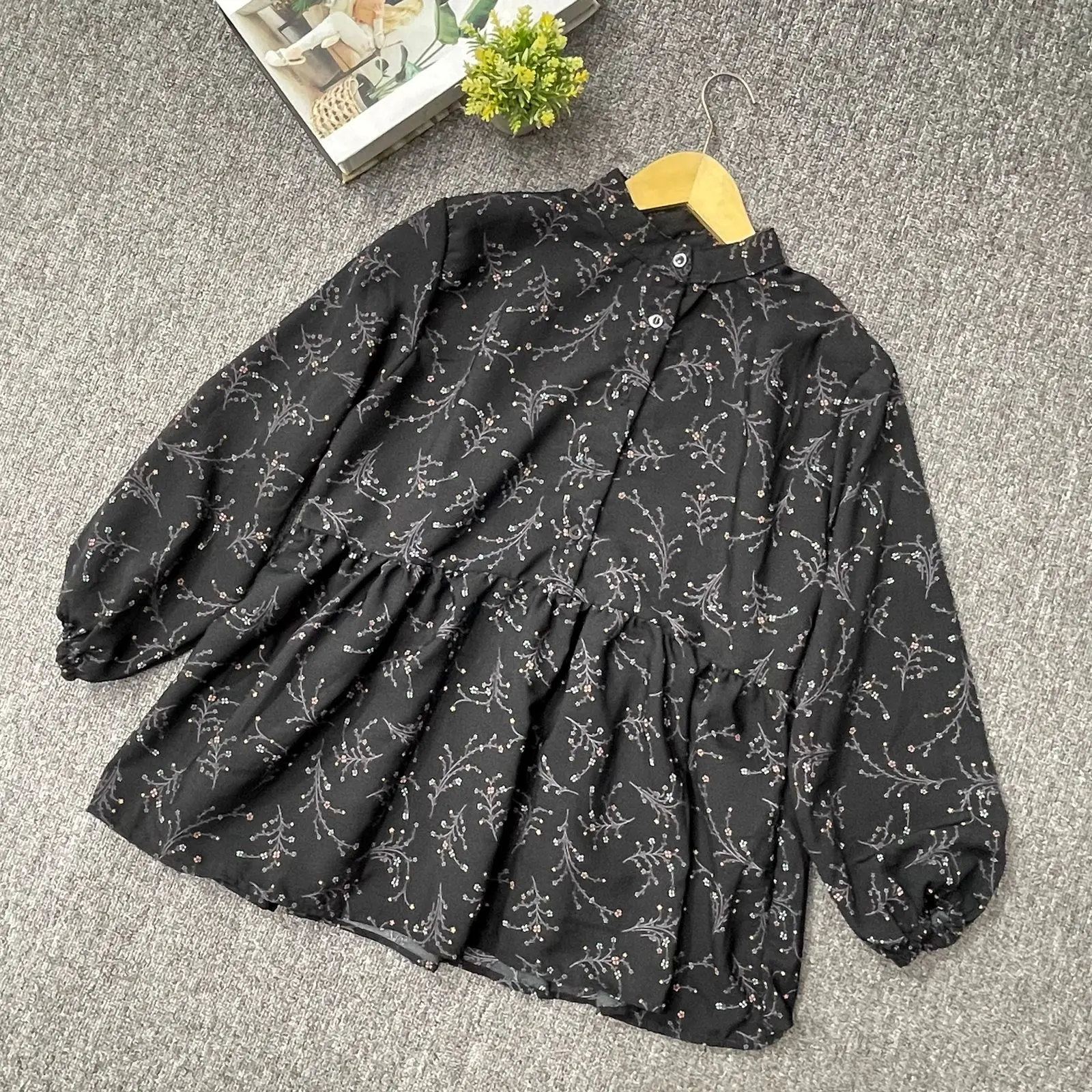 RAISHA BLOUSE KOREAN STYLE / ATASAN WANITA KEMEJA KOREAN BLOUSE LENGAN PANJANG