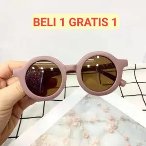 【BELI 1 GRATIS 1】Kacamata hitam Fashion anak bentuk bulat termurah cod