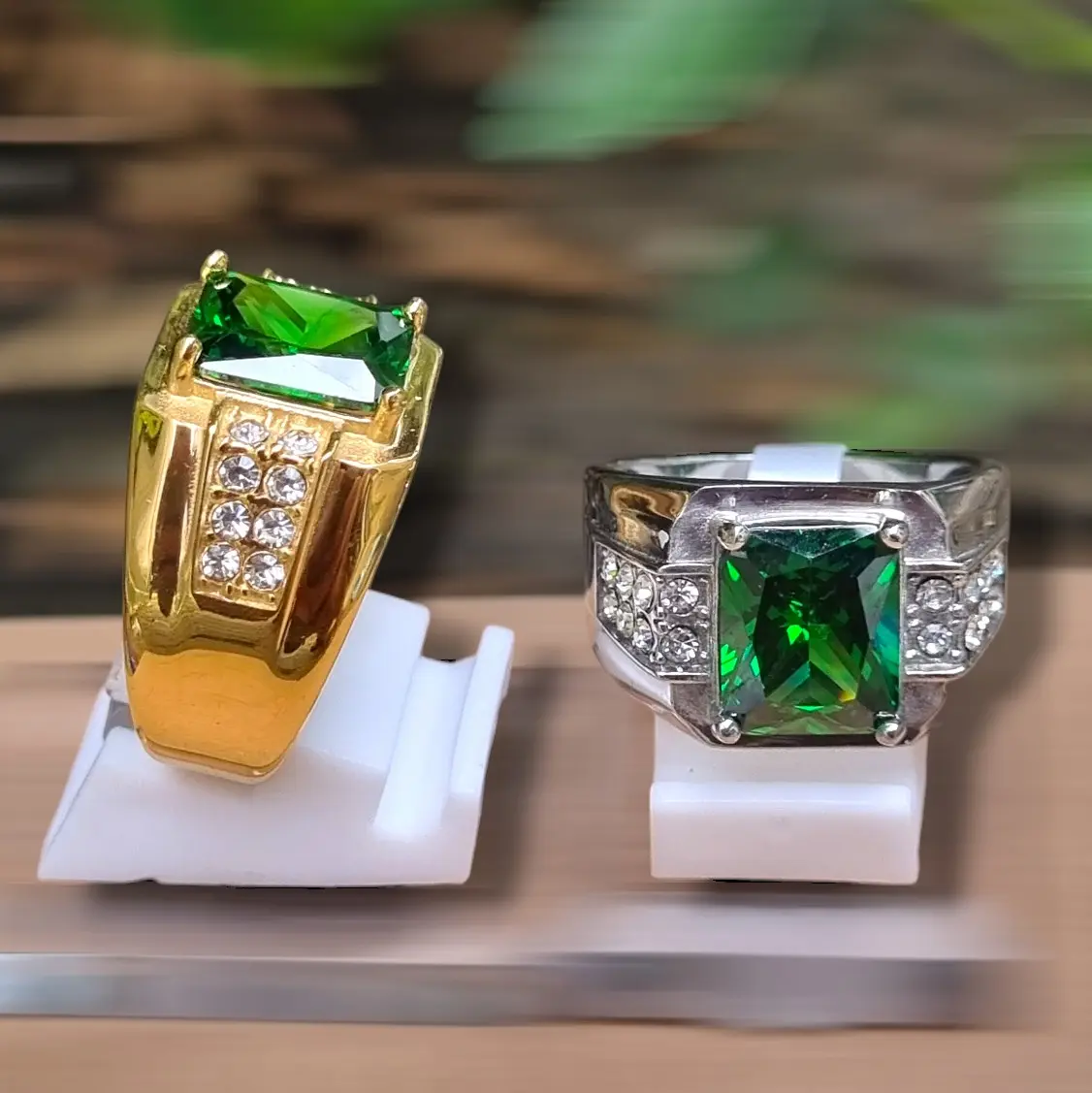 Cincin  mata  batu t0p4z J4mbbrut bahan Titanium SUPER
