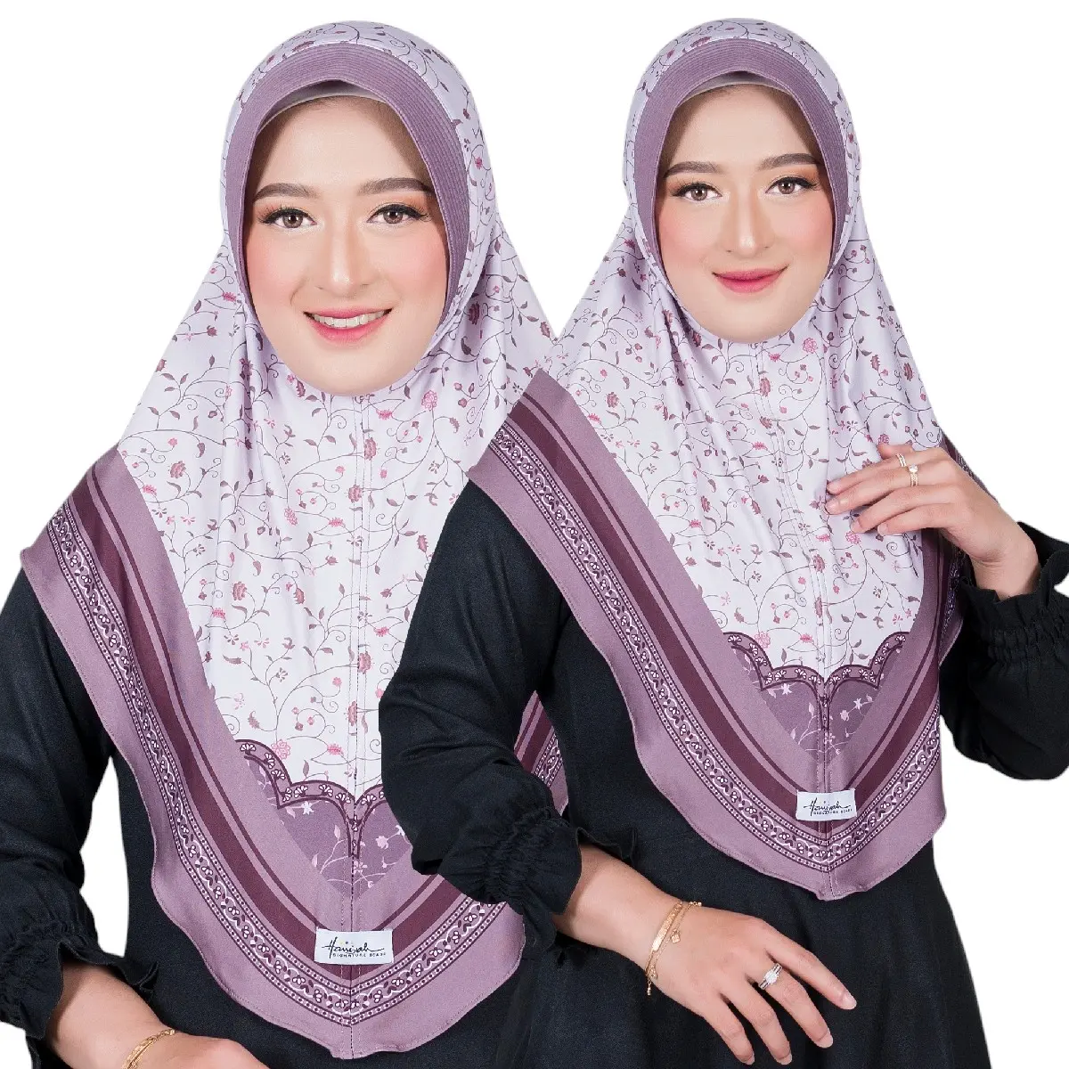 hijab instan kerudung bergo motif yura jilbab jersy printing hijab viral jilbab tren hijab premium instan Muslim Wanita Dewasa Panjang Nyaman Spandex Sporty Tebal Cantik Busa
