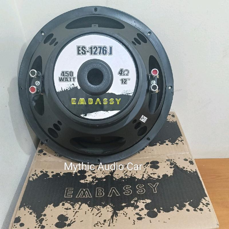 Subwoofer Embassy 1276 J Double Coil New Speaker 12 Inch 450Watts Myhic Audio Car 8
