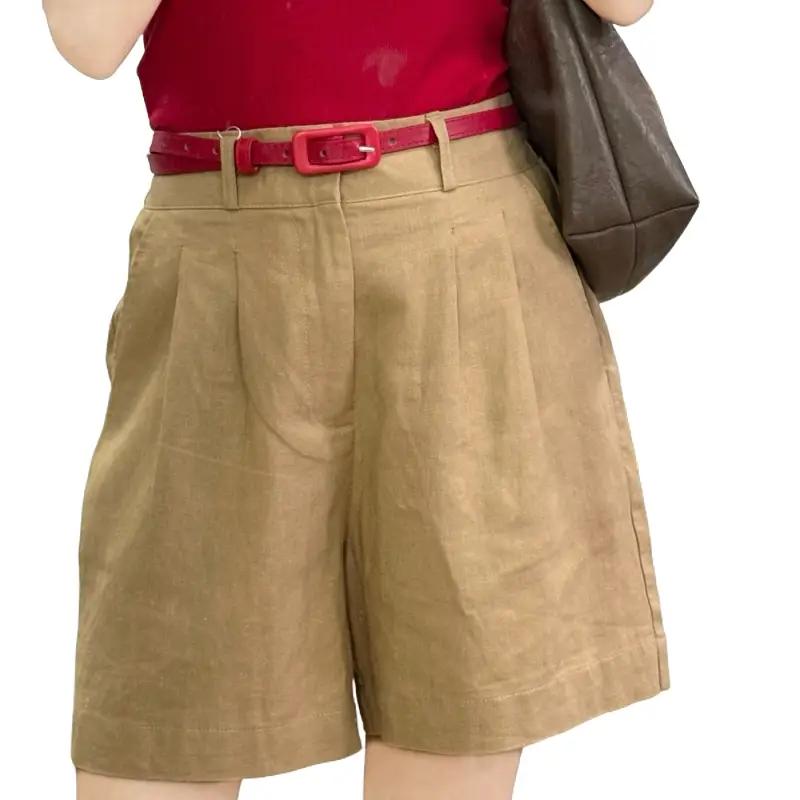   HÀNG LOẠI 1 - FREE SHIP  - Quần đùi nữ QUẦN SHORT NỮ CHẤT LINEN rất đẹp hack dáng lưng cao thun sau co giãn - Hình thật shop chụp. 