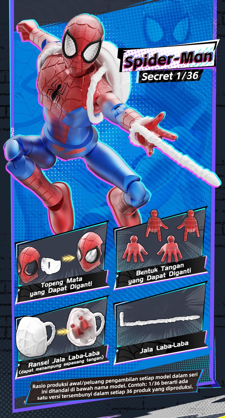[HOT!]BLOKEES Marvel Spider-Man Galaxy Version 05 blind box Venom Spider-Man Secret 1/36  Spiderman blindbox GV05