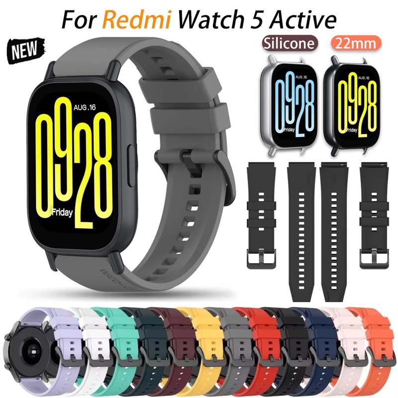 Dây đeo silicon cho Redmi Watch 5 Active Lite Strap Sport Vòng đeo tay thay thế cho Xiaomi Redmi Watch 5 Lite Active Smart Watch Band