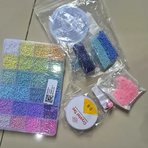 Beadia【0.4-1mm】1 Roll 20m Benang Elastis Transparan - Crystal Elastic String for DIY Kalung, Gelang, Aksesoris Jepitan (Tali Karet) kawat  gelang  manik