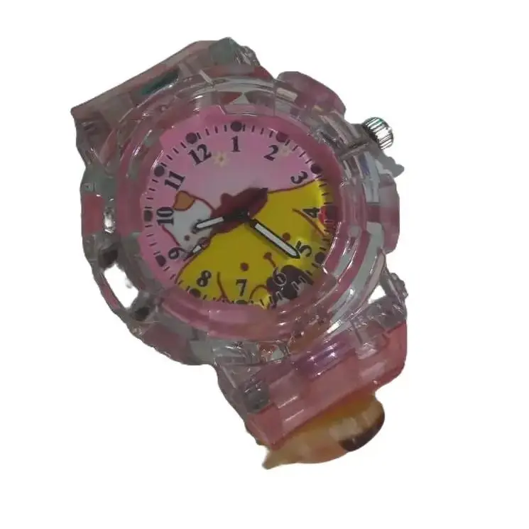 jam tangan anak ada melody dan lampu warna - warni Fashion Karet Led Perempuan 8