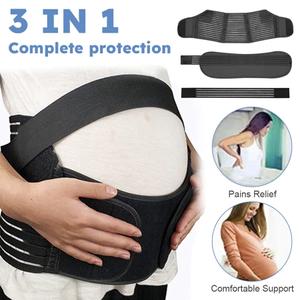 Adjustable Maternity Support Belt - Breathable & Soft Spandex Pregnancy Band for All Stages with Pains Relief & Comfortable Support