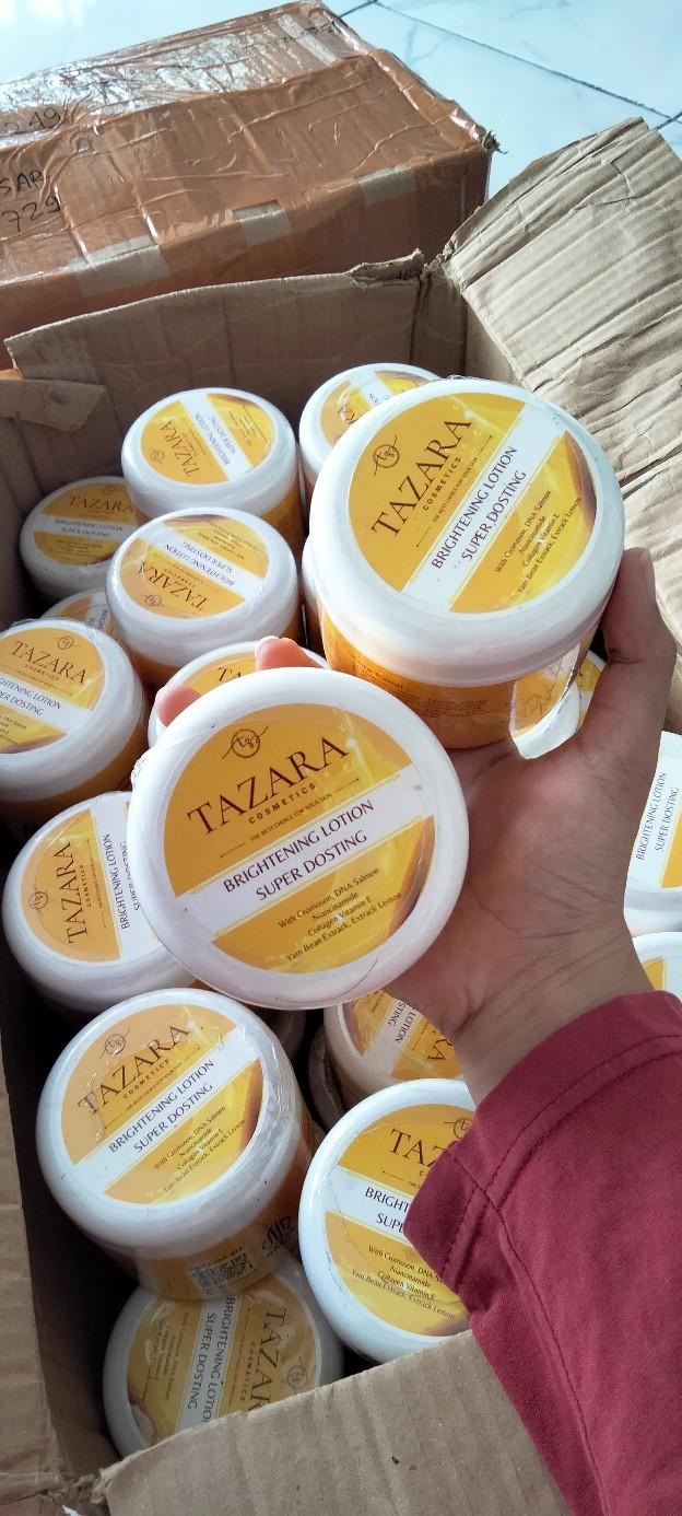 Product Introduction of HB TAZARA BRIGHTENING SUPER DOSTING SPF 50PA+++ UKR 250ML Handbody Lotion Mencerahkan  Pencerah Lightening 5