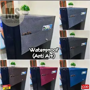 Taplak Kulkas Denim Polos uk 47 x 110 Bagian Belakang Anti Air