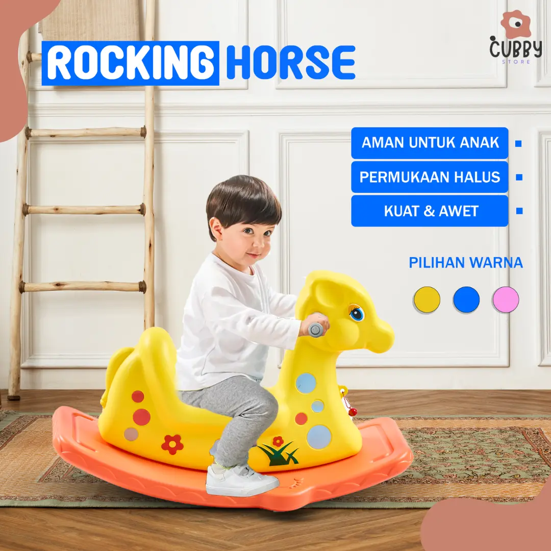 Mainan Kuda-Kudaan Anak Rocking Horse 332 Rusa - Kuat Hingga 50 KG