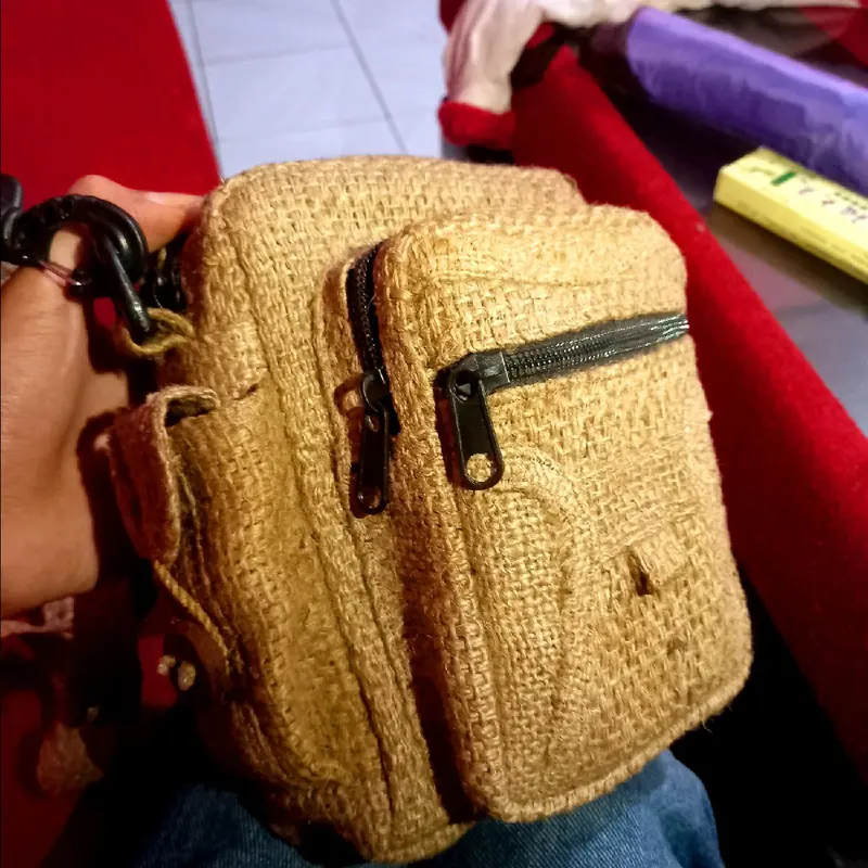 Tas karung Goni Tas Selempang Tas Waistbag Goni Pria Wanita 1
