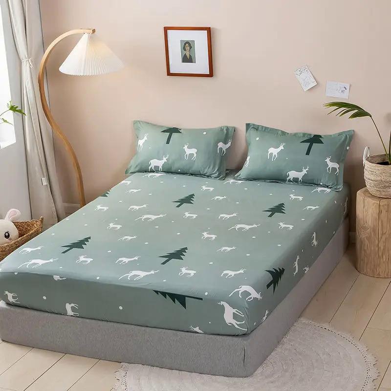 Product Introduction of Brushed Fitted Sheet Elastic Band Home Strap Bedding High-End Luxury Mattress Cover Bedsheet No Pillowcase Simple Multi Size Bed 10