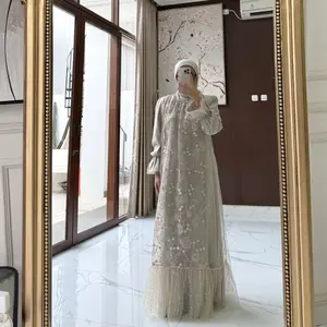 Rania Dress Silk Tulle Raindrops