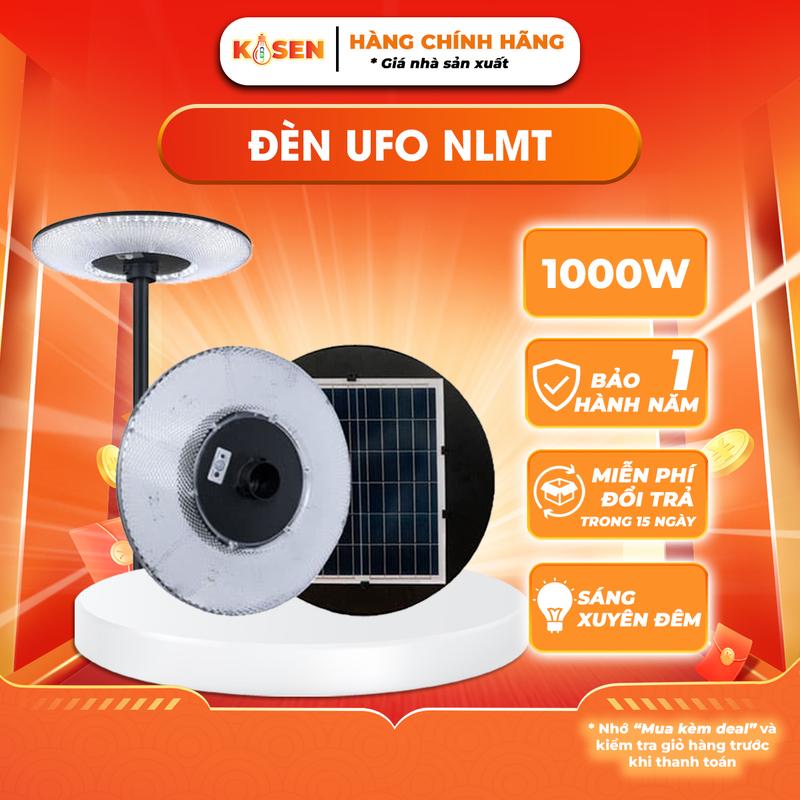Đèn Pha Năng Lượng Mặt Trời UFO 1000W Kosen Chính Hãng Đèn Năng Lượng Cảm Biến Tiết Kiệm Điện Bảo Hành 12 Tháng