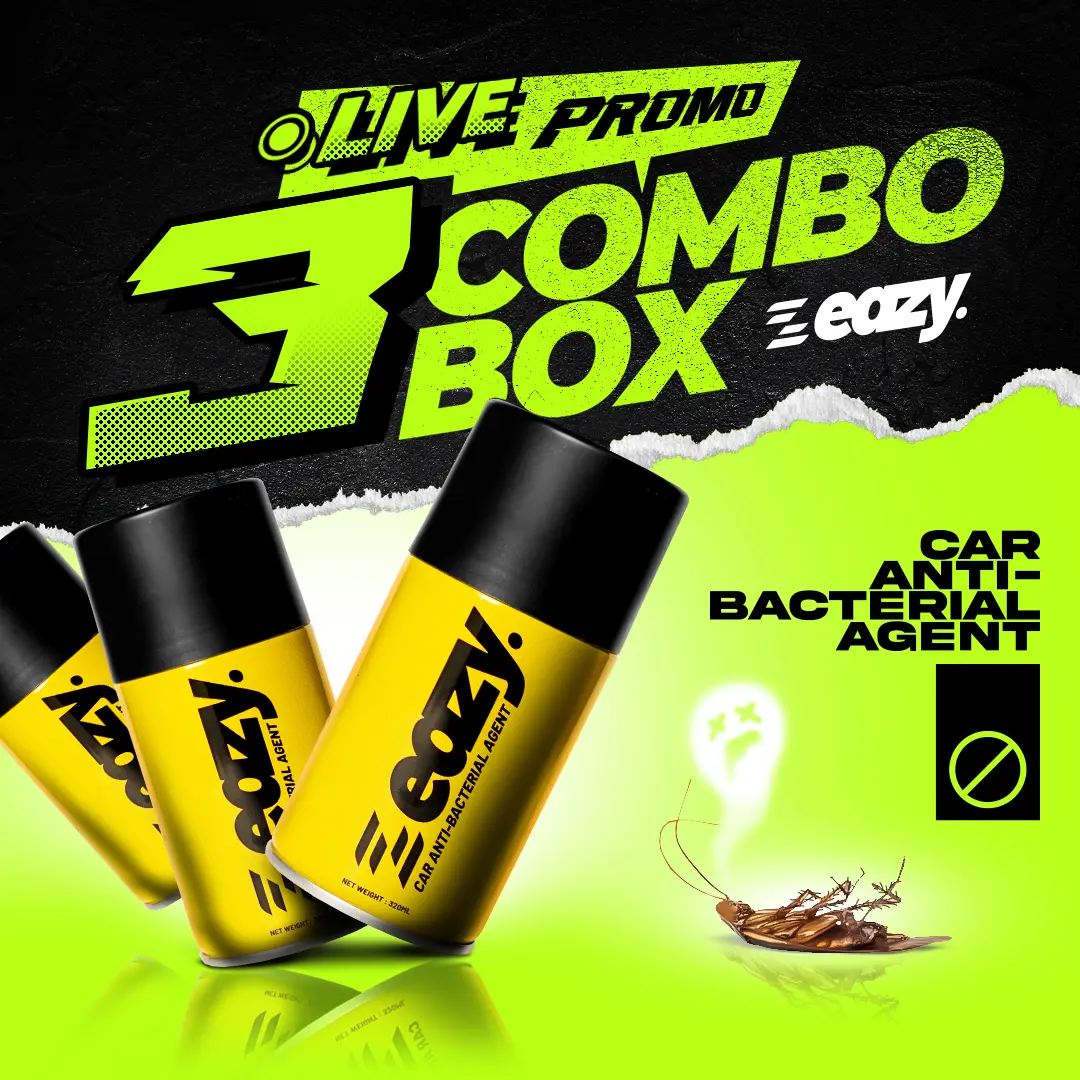 ( Live Promo Combo 3 Box ) Eazy Car Anti-Bacterial Agent - Penghapus Serangga Di Dalam Kenderaan