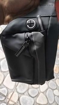 Product Review of Techdoo Tas Pria Selempang Casual Anti Air Pinggang Pria Slingbag Waistbag Slempang Pria Murah TS214 from D**🫀 1