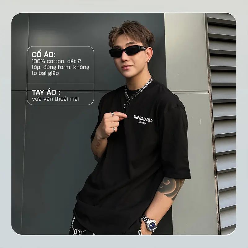 [MUA 2 GIẢM 5%] Áo Thun Cổ Tròn Nam The Bad God Serenity Chất Liệu COTSYN In Cao Thành - Menswear - BST Áo thun năm 2025 3