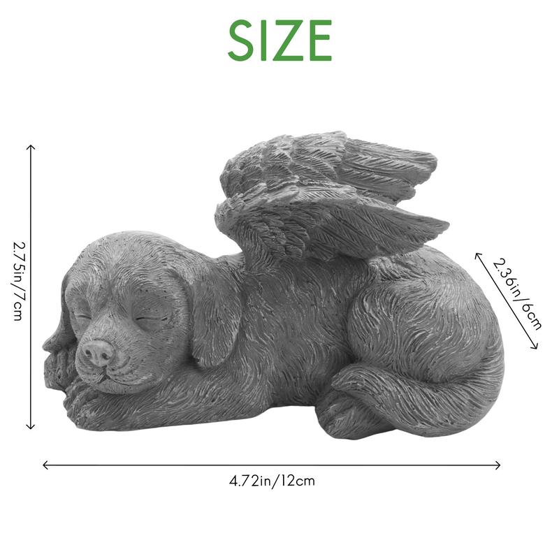 Product Introduction of Dog Angel Pet Memorial Tombstone Marking Carved Statue, Resin, Stone Finish 13