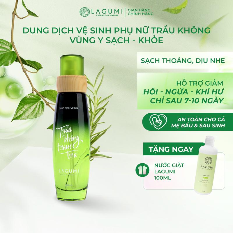 [LAGUMI] Dung dịch vệ sinh phụ nữ Lagumi chiết xuất trầu không tràm trà 100ml hỗ trợ giảm khí hư, hôi, ngứa