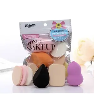 ￼Spons Make Up Set 6 IN 1 Beauty Blender Sponge Bedak Isi 6 Pcs Powder Puff Foundation Makeup Puff Wajah Kemasan Plastik Import Murah