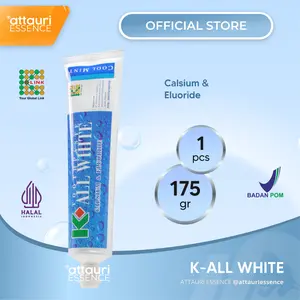 Pasta Gigi K-All White Toothpaste 175 gr BPOM Menyegarkan Nafas & Menjadikan Mulut Terasa Bersih Segar Original K Link Official Store K-Link Original Store Attauri
