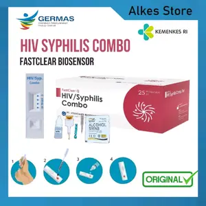 1 Set Paket Combo One Step hiv sifilis - Fastclear q 100% Original Standar Klinik 1 Set Paket Combo One Step hiv sifilis - Fastclear q 100% Original Standar Klinik