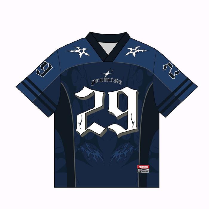 Gambar PROMISE Jersey Vintage Oversize Boxy BLUE 29 Jumbo Big Size Skena Pria Wanita Unisex Tshirt Sport Dri-fit Milano Full Printing - BLUE 29, S dari High Promise Division Kab. Majalengka 5 Tokopedia