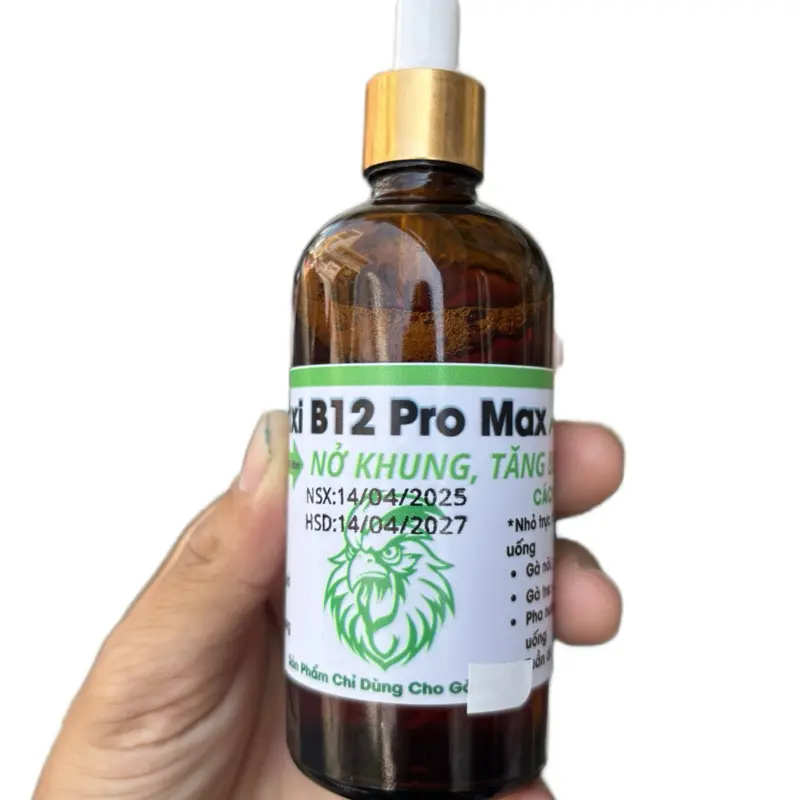 CANXI B12 Pro Max dùng cho gà thiếu canxi, yếu chân trụ, có B12 tăng nước máu, ADE bóng lông, chắc xương, đá bo tốt, nuôi gà tơ, gà chế độ, nuôi gà đòn, không nóng gà